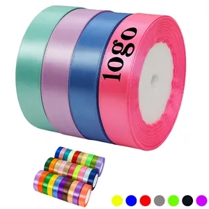 Custom 0.98" Satin Gift Ribbon Roll For Wrapping