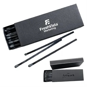 Luxury Long Matches Black Gift Box for Candles and Events