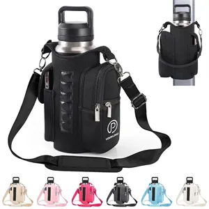 Custom Logo Magnetic gym bag bottle carrier holder with phone pocket