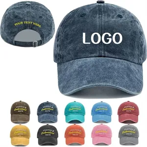 Custom Logo Custom Personalized Embroidered Baseball Hats with Logo Text