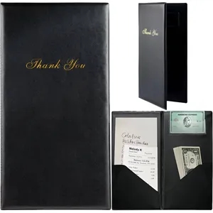 Pvc Guest Check Card Holder With Gold Thank You Words