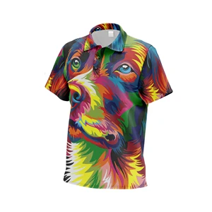 Custom Logo Men's Custom Golf Polo Shirts Dye Sublimated