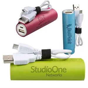 Custom Logo Tuscany Cylinder Power Bank