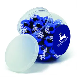 Custom Logo Large Fish Bowl with Metallic Finish Round Lip Balm