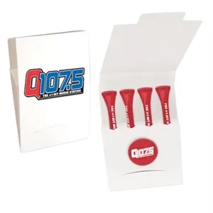 Custom Logo Custom Printed Matchbook Packet with 4 Tees and 1 Marker