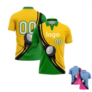 Custom Logo Custom Full Color Dye Sublimation Polo Shirt For Teams And E