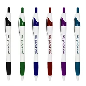 Custom Logo Silhouette Grip Ballpoint Pen