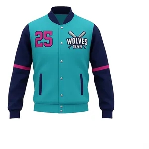 Custom Logo Unisex Sublimation Baseball Jacket
