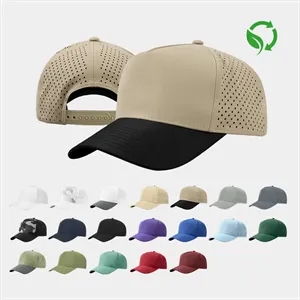 Custom Logo Perforated 5 Panel Performance Snapback Golf Hat