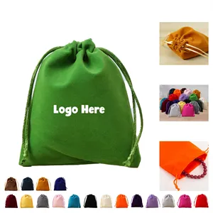 Flannel Velvet Drawstring Gifts Bags