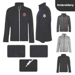 Custom Logo Men's Full Zipper Fleece Jacket in Bulk