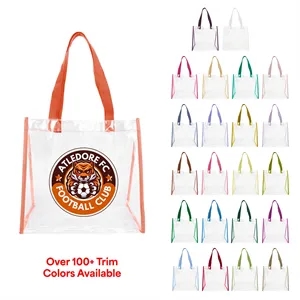 Custom Logo Custom Clear Stadium Open Tote (Price includes delivery)