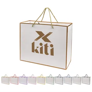 Matte Laminated Euro Tote Bag Gift Bags W/ Rope Handle