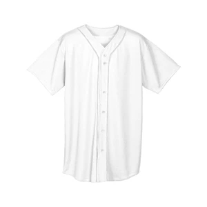 A4 Youth Short Sleeve Full Button Baseball Jersey