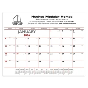Triumph® Calendars Red & Black Desk Pad