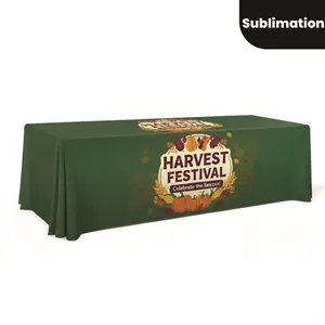 Customized Printed 8ft Draped Table Throw Cover