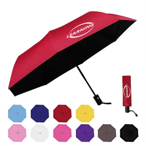 Custom Logo 43.3" Arc Automatic Travel Folding Umbrella W/ UV Protection