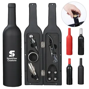 Bottle Shaped Wine Tool Set Compact Gift Ready Opener Kit