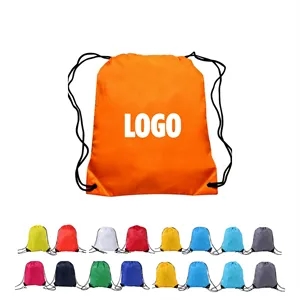 Custom Logo Classic Polyester Drawstring Backpack