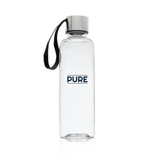 Custom Logo 17 oz. Genie Plastic Water Bottle with Strap