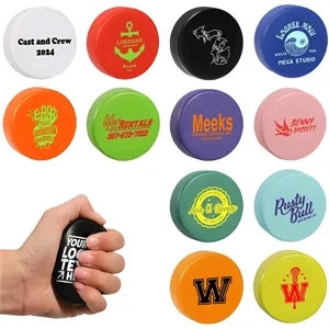 Custom Logo Ice Hockey Puck Stress Relief Foam Ball Bulk