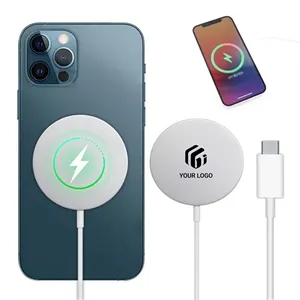 Custom Logo 15W magnetic fast charging phone travel pad wireless charger