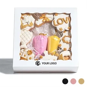 Wedding party gift cookie container bakery box with window