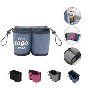 Dual Cup Holder For Luggage Handle