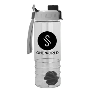 24 oz Transparent Shaker Bottle - Quick Snap Lid