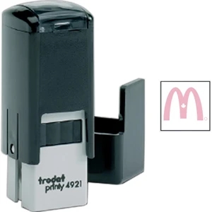 Square self-inking rubber stamp