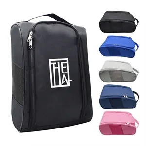 Custom Logo Breathable Golf Shoe Bag With Handle And Zipper Closure