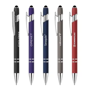 Custom Logo Stylus-4561 Ballpoint Soft Touch Pens