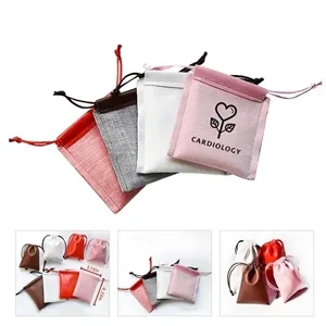 PU Leather Gift Drawstring Bag