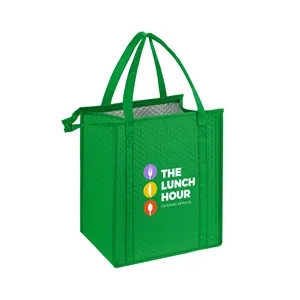 Custom Logo Thermal Non-Woven Grocery Cooler Bag (Screen Print) Ocean