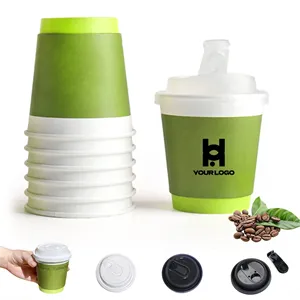 Disposable paper coffee cup hot or cold for party picnic