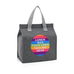 Custom Logo Thermal Lunch Cooler Tote Bag ( 9'' x 5'' x 10'' )