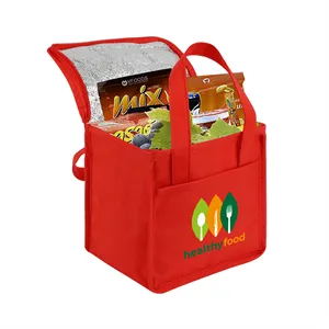 Custom Logo Insulated Non-Woven Lunch Tote Cooler ( 8'' x 8'' x 6'' )