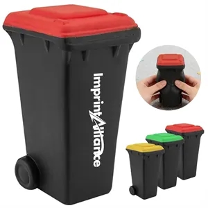 Custom Logo Bin Trash Can PU Foam Stress Reliever Toy