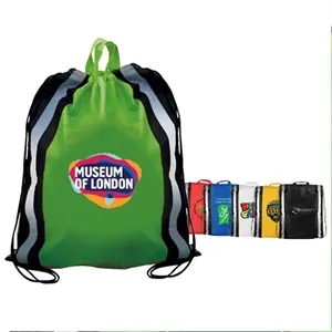 NW Reflective Drawstring Backpack, Full Color Digital