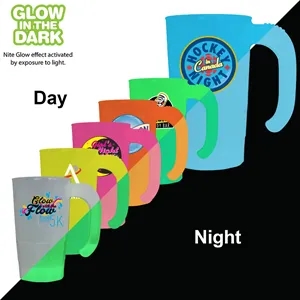20 oz. Nite Glow Stackable Beer Stein (2 Sided), Full Color
