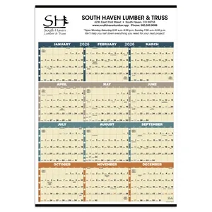 Triumph® Calendars Time Management Span-A-Year (Non-Lamin...