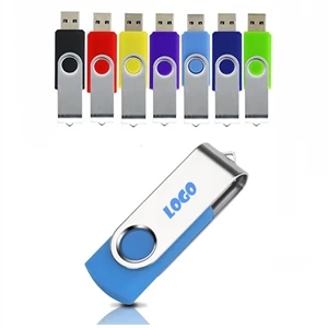 64MB Swing Swivel Zip USB Flash Drives