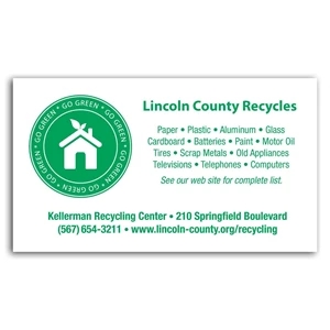 Go Green Business Card Magnet