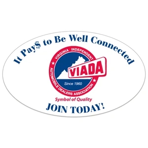 Value-Line Oval Die Cut Roll Label - 1 color