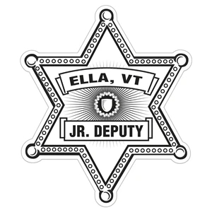 Sheriff Star Paper Lapel Sticker On Roll