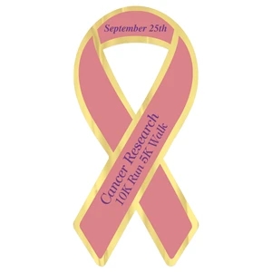 Awareness Ribbon Paper Lapel Sticker On Roll