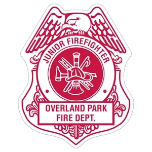 Firefighter Shield Paper Lapel Sticker On Roll