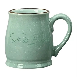 16oz. Colored Trim Spokane Barrel Mug