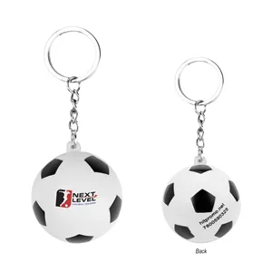 Custom Logo Soccer Ball Stress Reliever Keychain