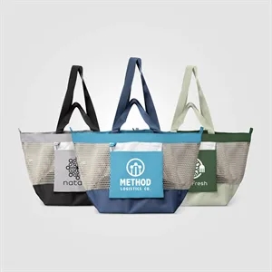 Neri Recycled Mesh Foldable Tote Bag - 45L - Silkscreen